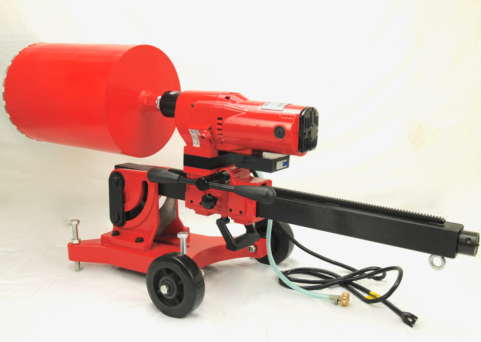 REFURBISHED BLUEROCK 12Z1 LRBT/S Concrete Core Drill w/ Tilting Stand & Large Rolling Base