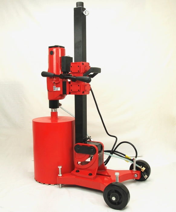 REFURBISHED BLUEROCK 12Z1 LRBT/S Concrete Core Drill w/ Tilting Stand & Large Rolling Base