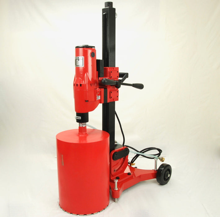 REFURBISHED BLUEROCK 12Z1 LRBT/S Concrete Core Drill w/ Tilting Stand & Large Rolling Base