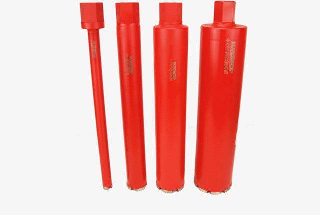 BLUEROCK 1" - 4" Diamond WET Coring Bit Set For Concrete Core Drill