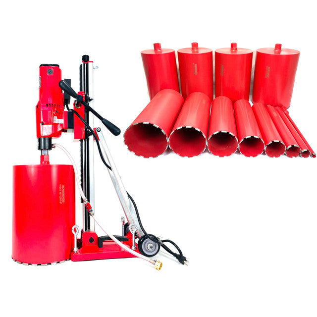 BLUEROCK 12Z1 T/S Concrete Core Drill & 1"-12" Wet Bit Set PACKAGE DEAL