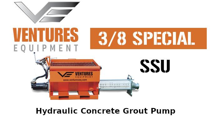 Ventures Equipment SSU 3/8 Special Skid Steer Mounted Hydraulic Concrete Grout Pump