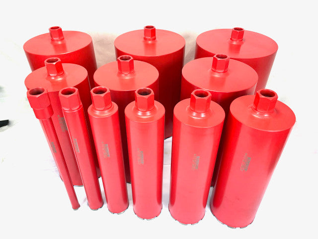 BLUEROCK 1" - 12" Diamond Wet Coring Bit Set For Concrete Core Drill - PACKAGE DEAL