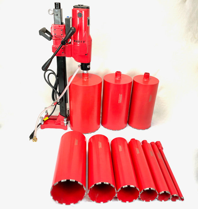 BLUEROCK 10Z1 Concrete Core Drill w/ Stand & 1"-10" Bit Set - PACKAGE DEAL