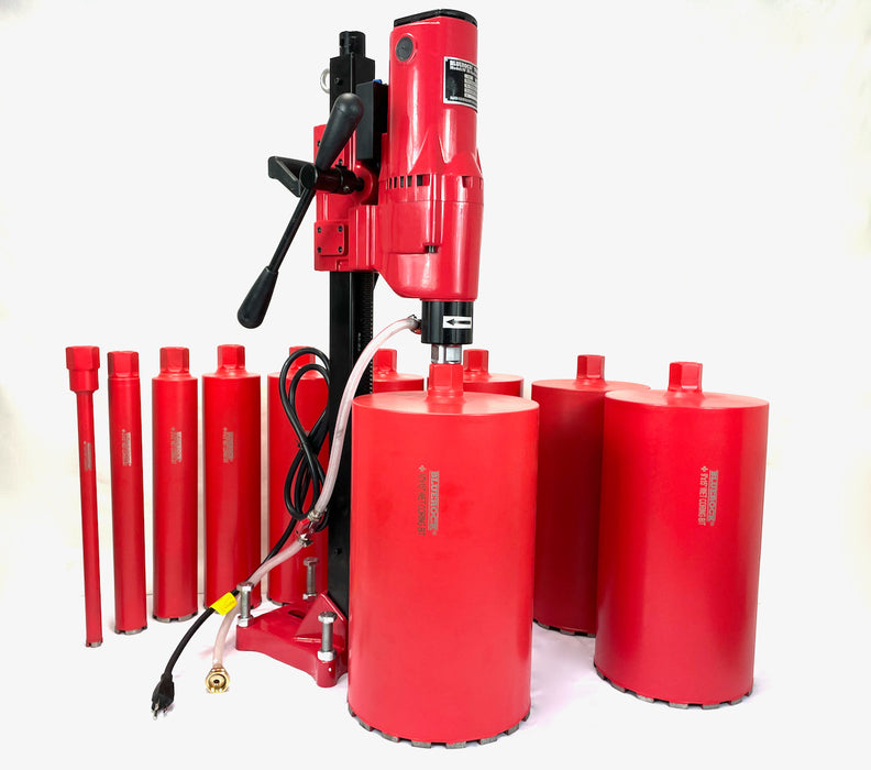 BLUEROCK 10Z1 Concrete Core Drill w/ Stand & 1"-10" Bit Set - PACKAGE DEAL