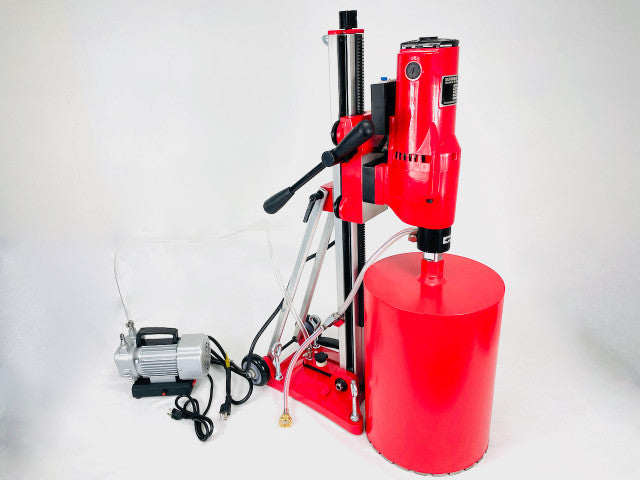 BLUEROCK 12Z1 T/S Concrete Core Drill w/ Tilting Stand & Vacuum Pump - PACKAGE DEAL